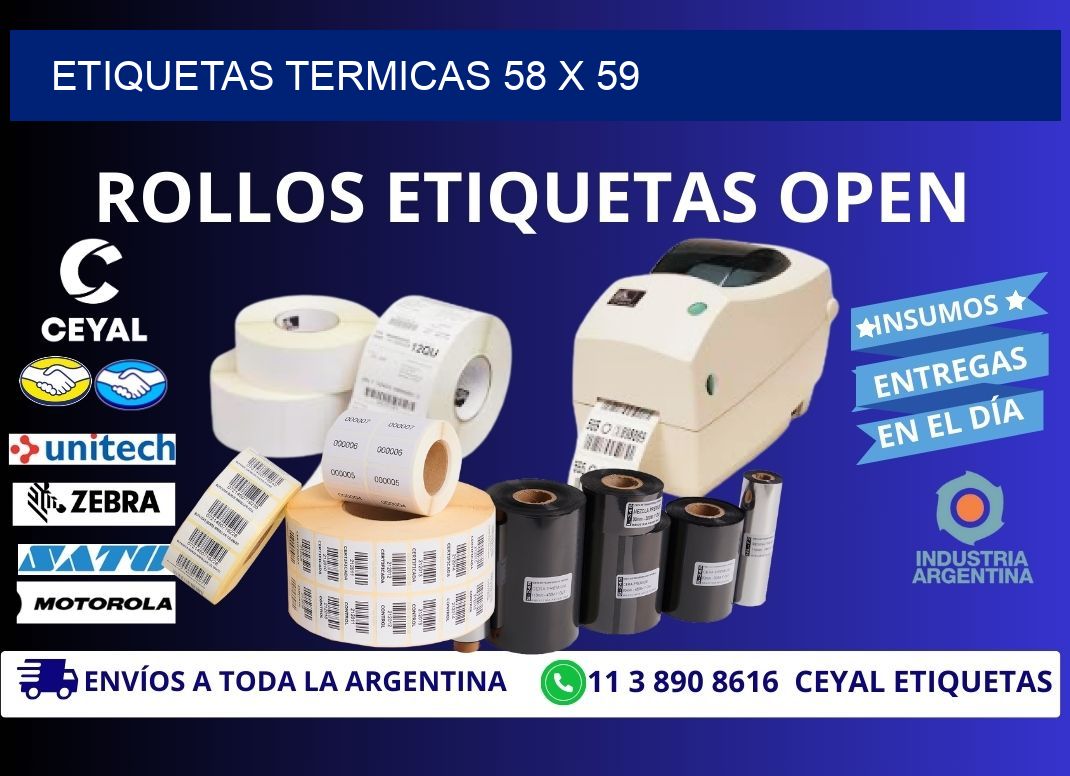 etiquetas termicas 58 x 59