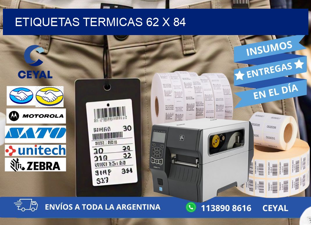 etiquetas termicas 62 x 84