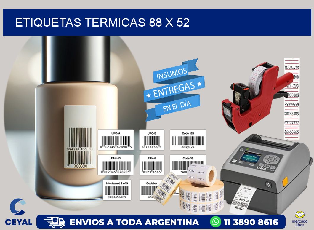 etiquetas termicas 88 x 52