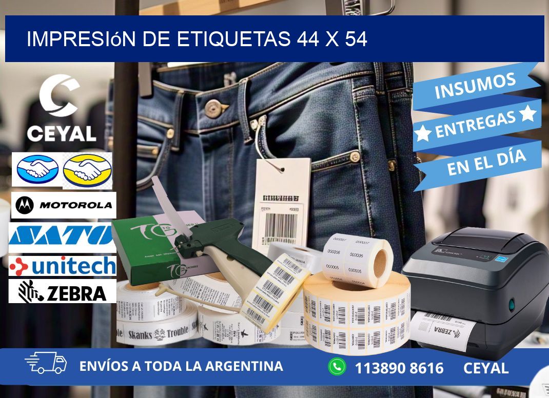 impresión de etiquetas 44 x 54