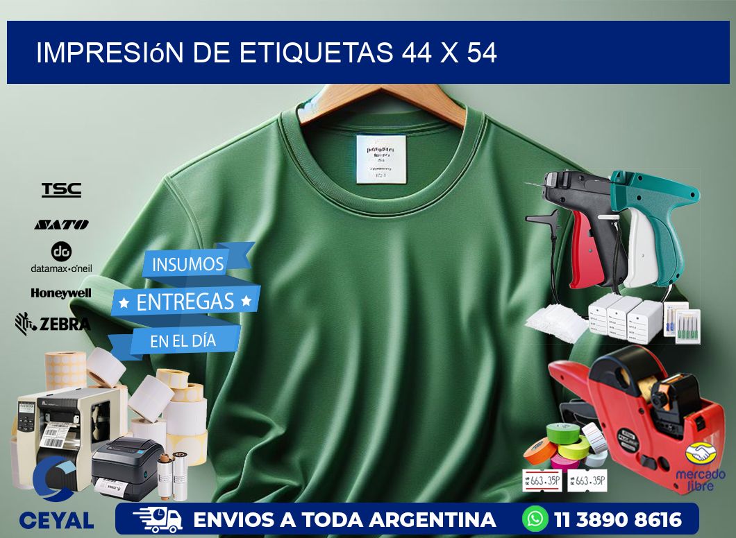 impresión de etiquetas 44 x 54