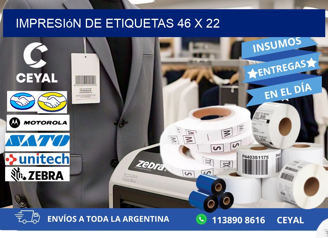 impresión de etiquetas 46 x 22