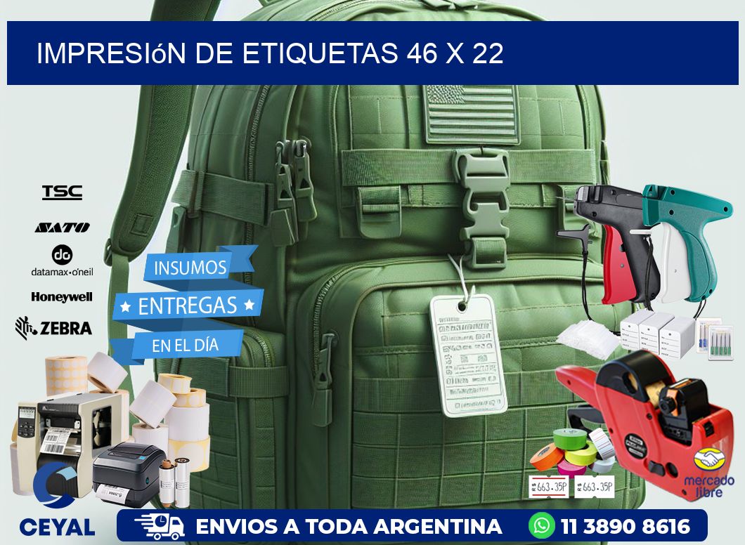 impresión de etiquetas 46 x 22
