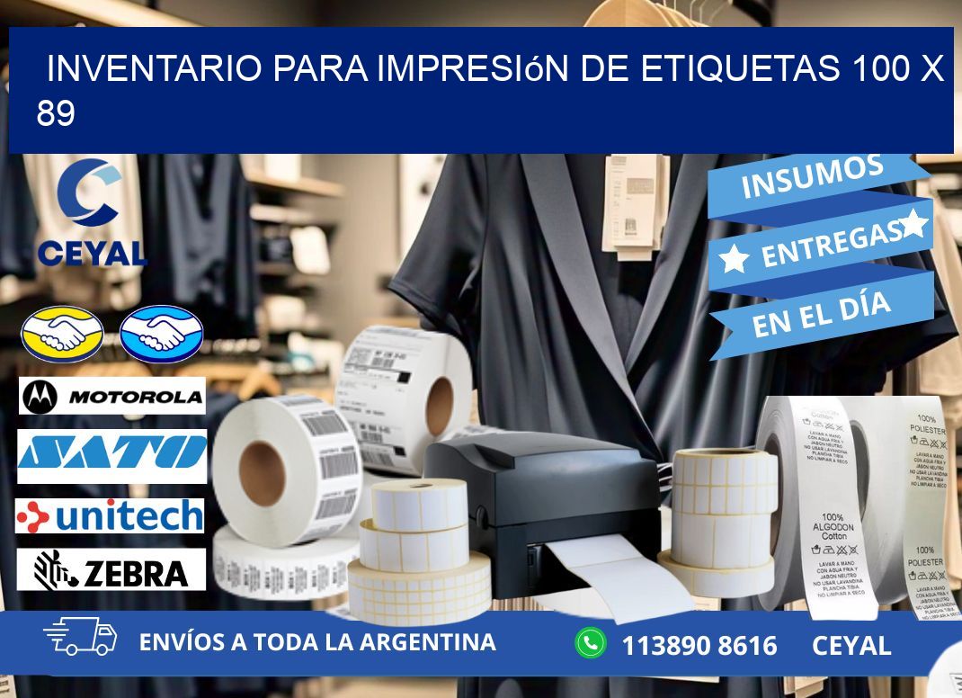 inventario para impresión de etiquetas 100 x 89