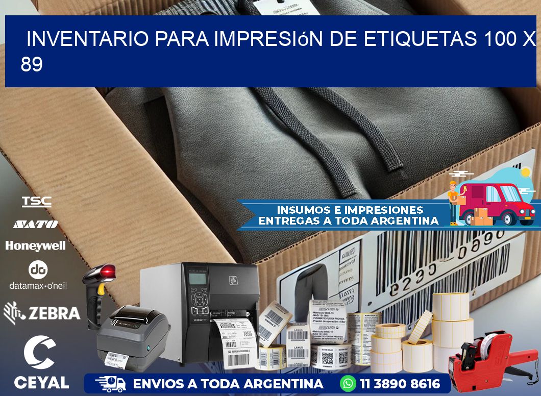 inventario para impresión de etiquetas 100 x 89