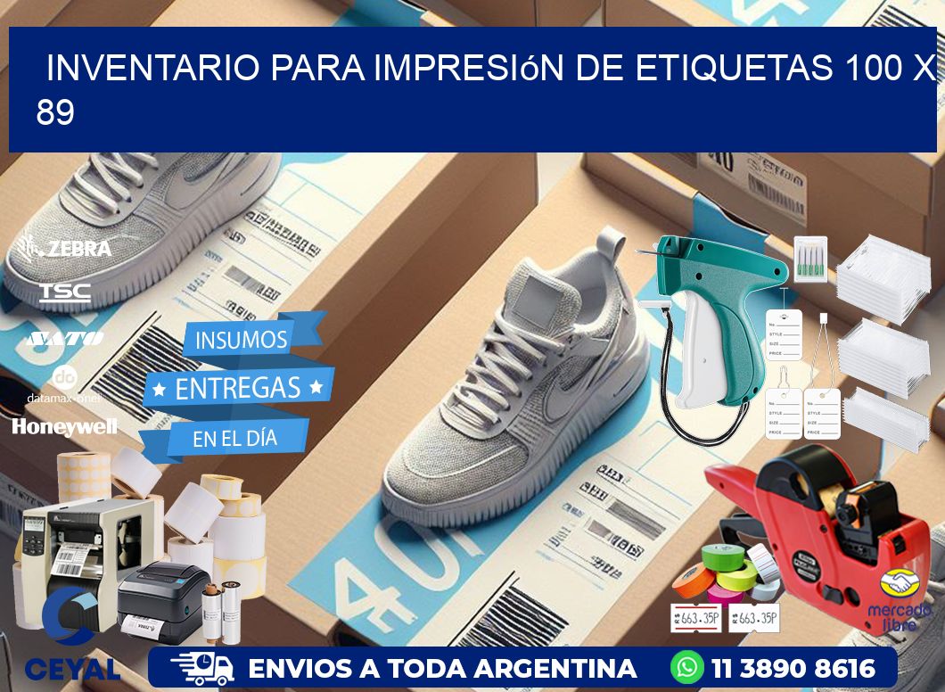 inventario para impresión de etiquetas 100 x 89