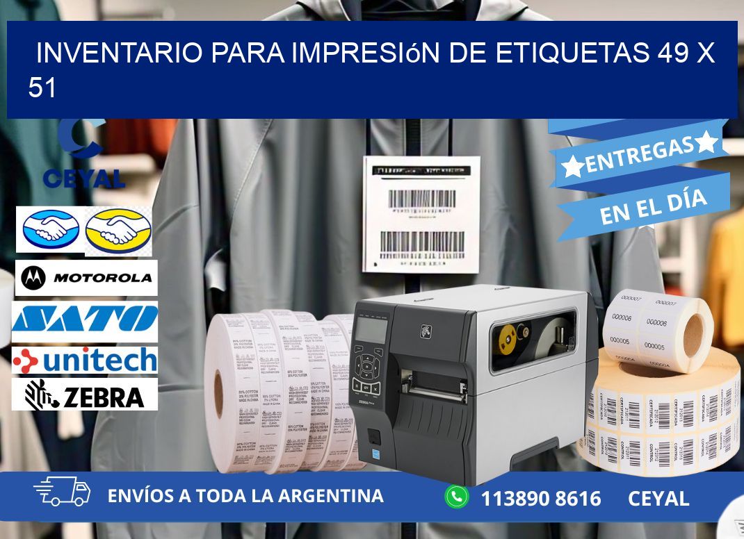inventario para impresión de etiquetas 49 x 51