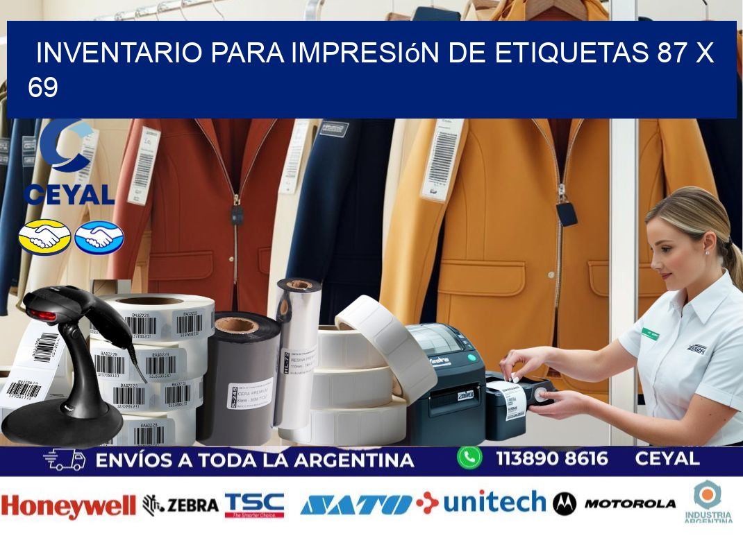 inventario para impresión de etiquetas 87 x 69