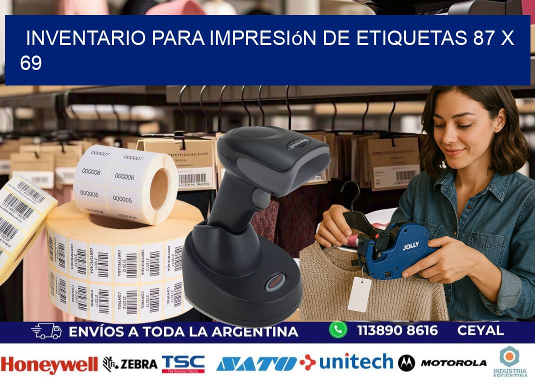 inventario para impresión de etiquetas 87 x 69