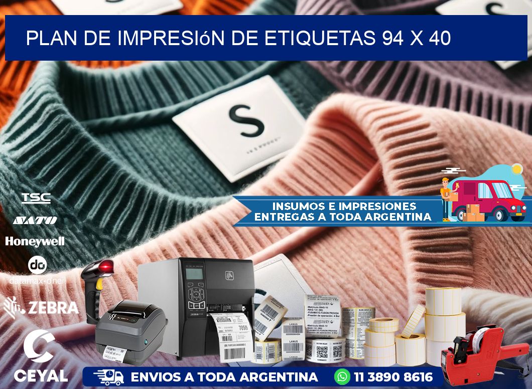 plan de impresión de etiquetas 94 x 40