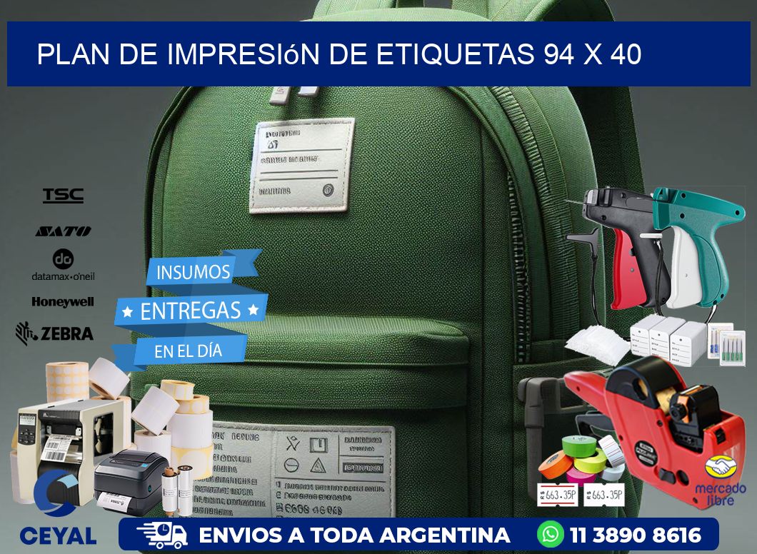 plan de impresión de etiquetas 94 x 40