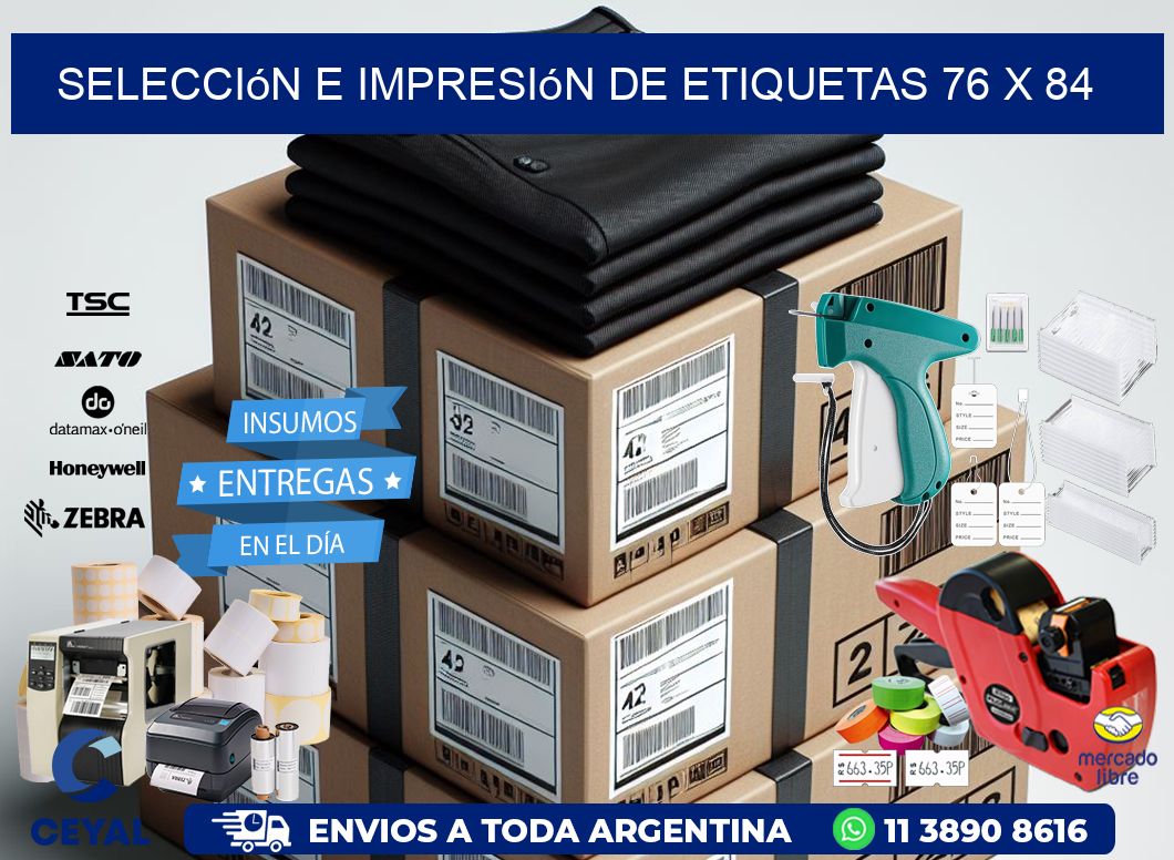 selección e impresión de etiquetas 76 x 84
