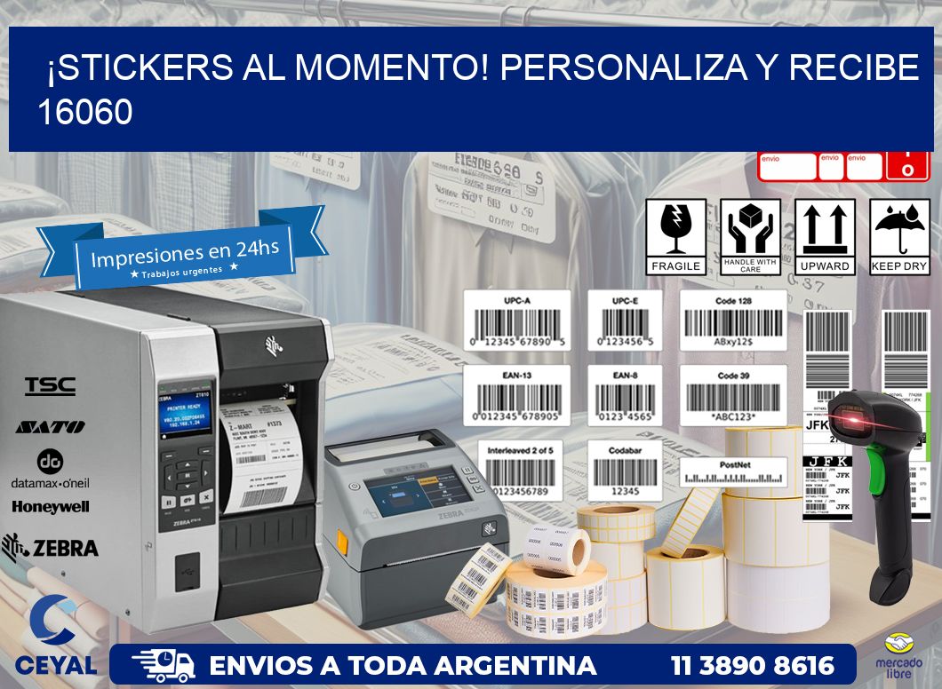 ¡Stickers al Momento! Personaliza y Recibe 16060