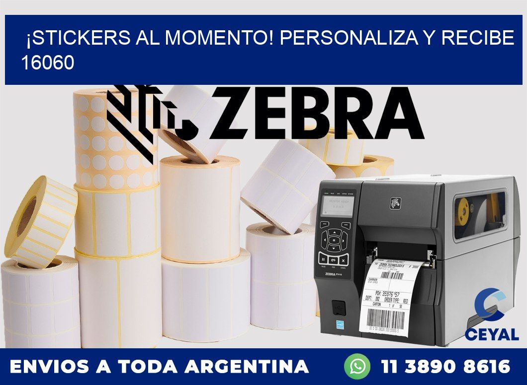¡Stickers al Momento! Personaliza y Recibe 16060