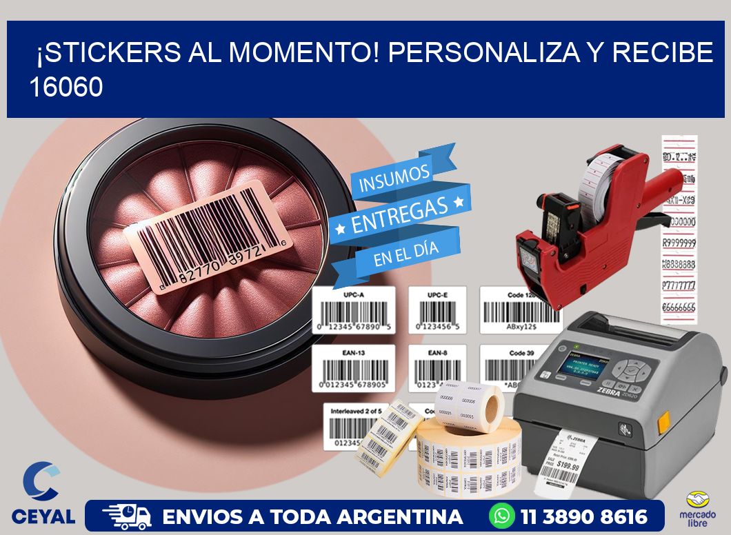 ¡Stickers al Momento! Personaliza y Recibe 16060