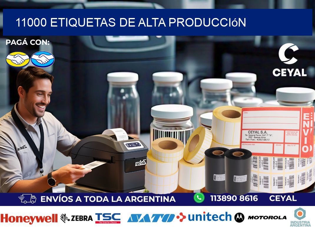11000 Etiquetas de alta producción