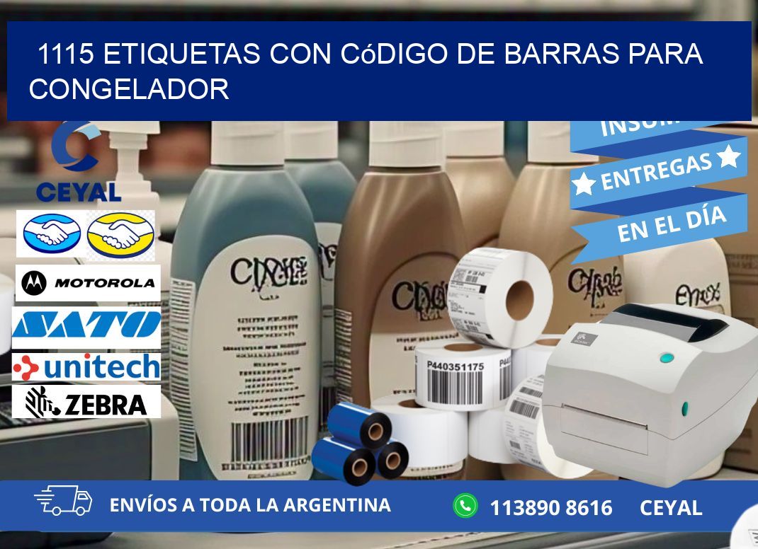 1115 Etiquetas con código de barras para congelador