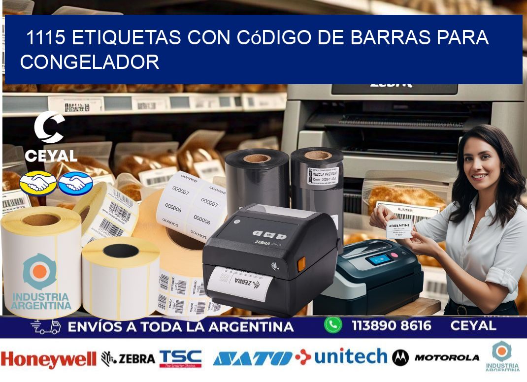 1115 Etiquetas con código de barras para congelador