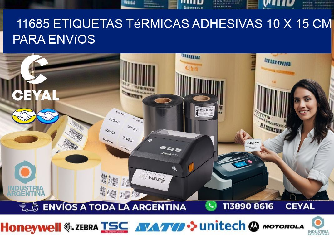 11685 Etiquetas Térmicas Adhesivas 10 x 15 cm para Envíos