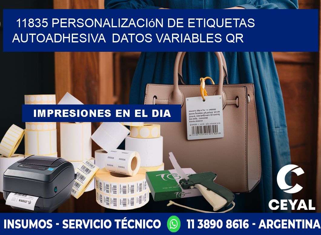 11835 Personalización de etiquetas autoadhesiva  datos variables QR