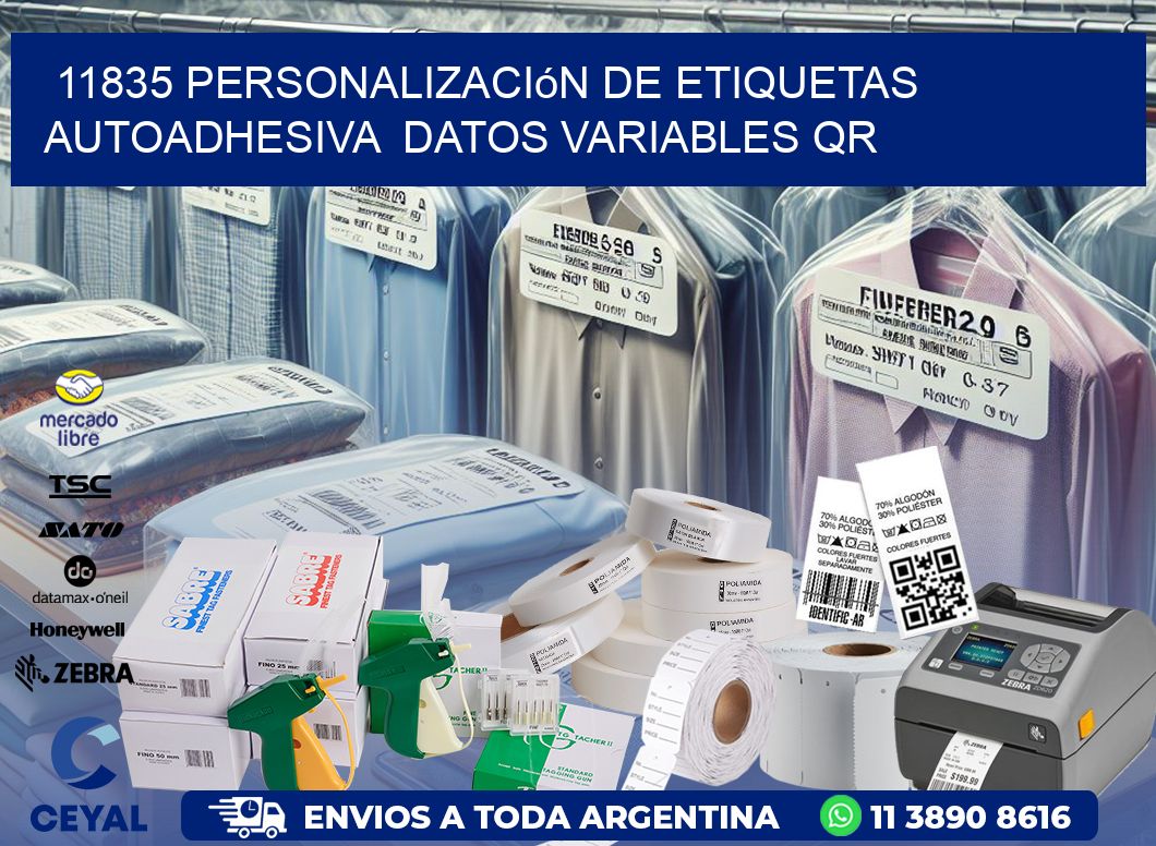 11835 Personalización de etiquetas autoadhesiva  datos variables QR