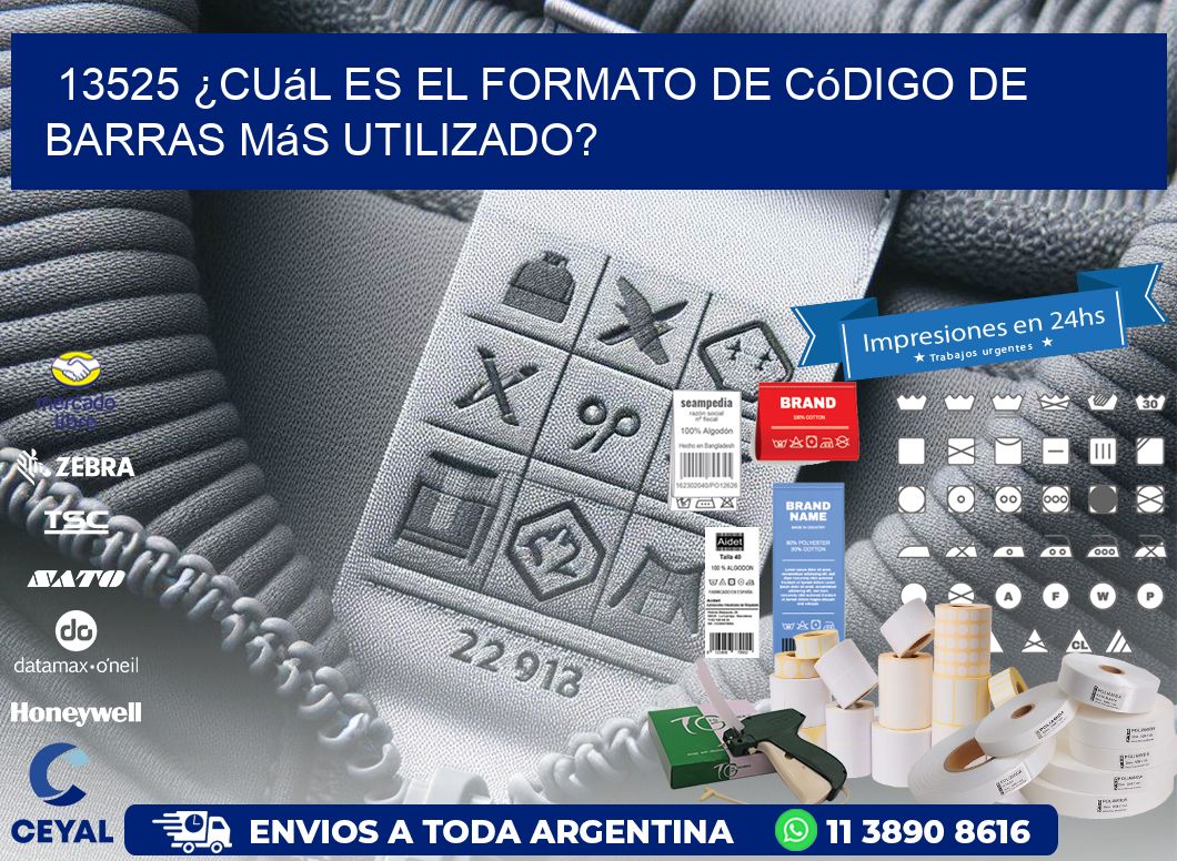 13525 ¿Cuál es el formato de código de barras más utilizado?