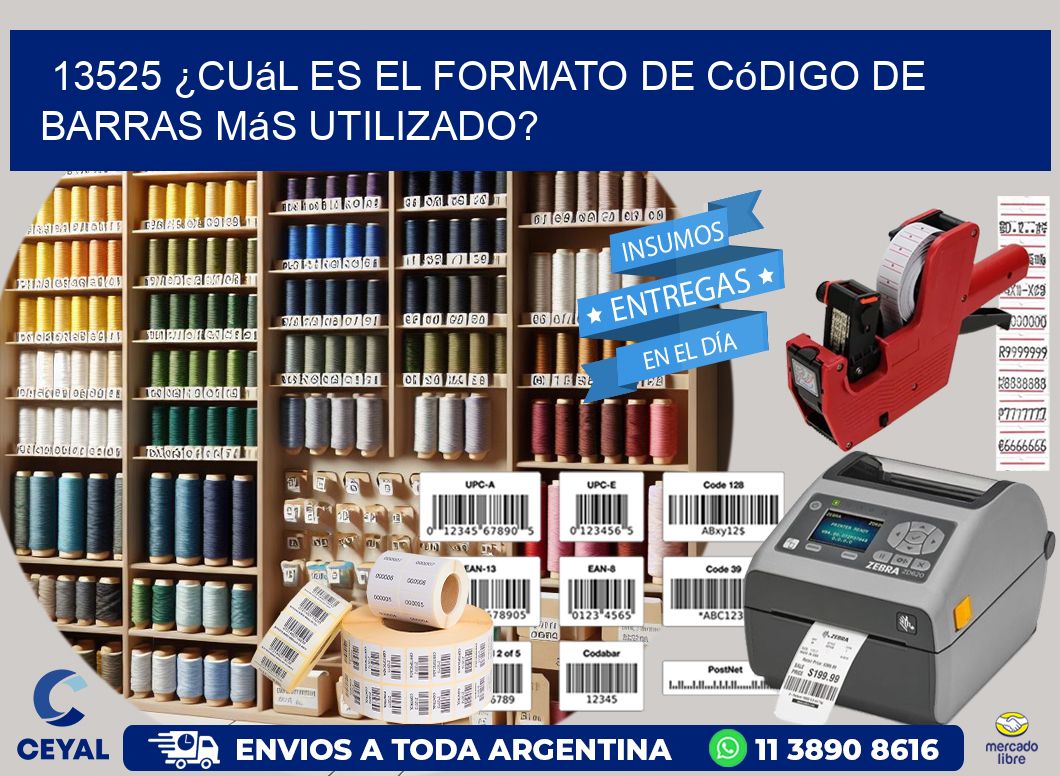 13525 ¿Cuál es el formato de código de barras más utilizado?