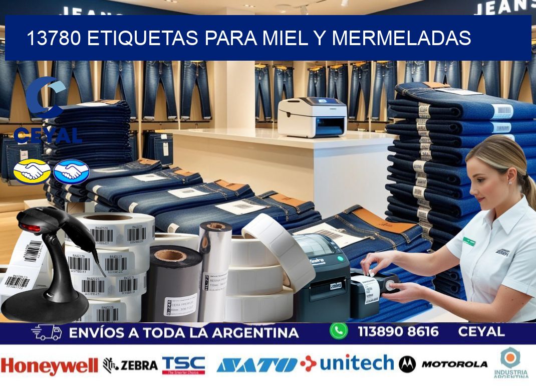 13780 Etiquetas para miel y mermeladas