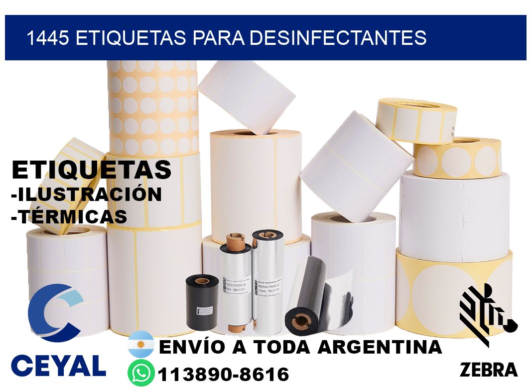 1445 Etiquetas para desinfectantes