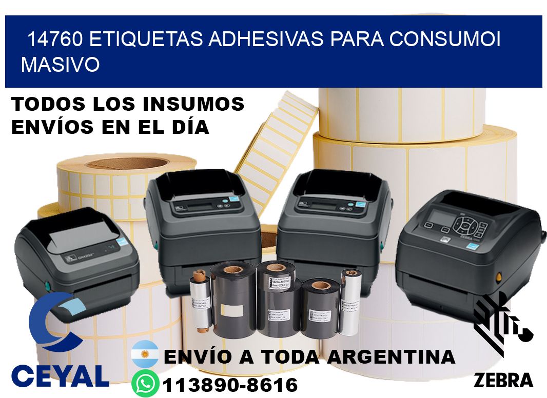 14760 Etiquetas adhesivas para consumoi masivo