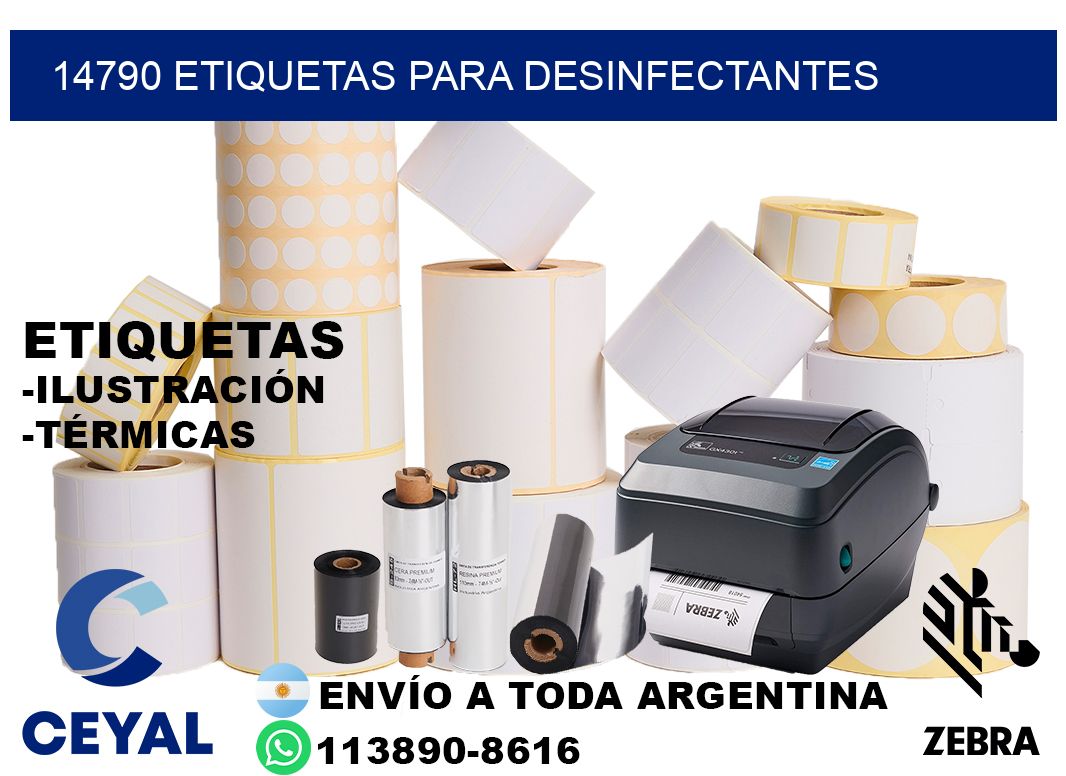 14790 Etiquetas para desinfectantes