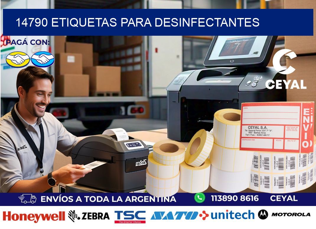 14790 Etiquetas para desinfectantes