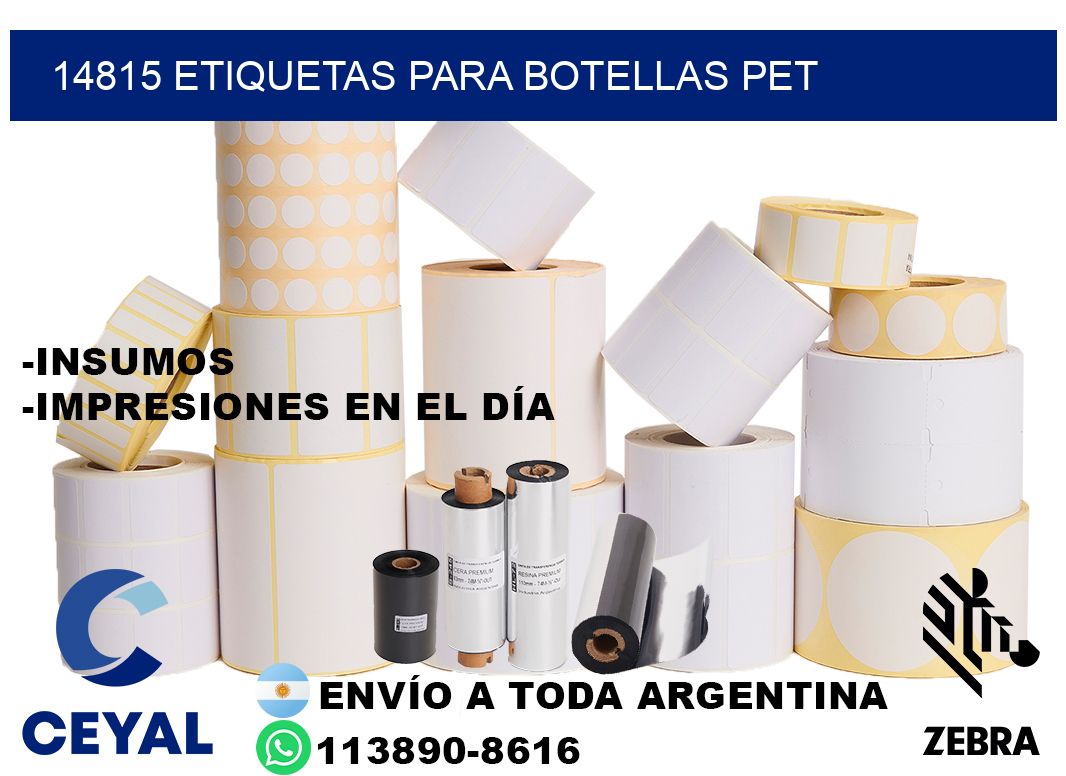 14815 Etiquetas para botellas PET