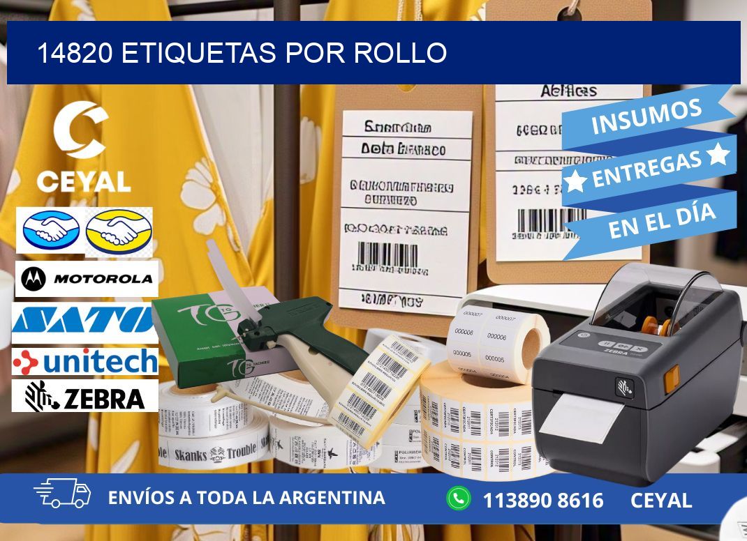 14820 Etiquetas por rollo