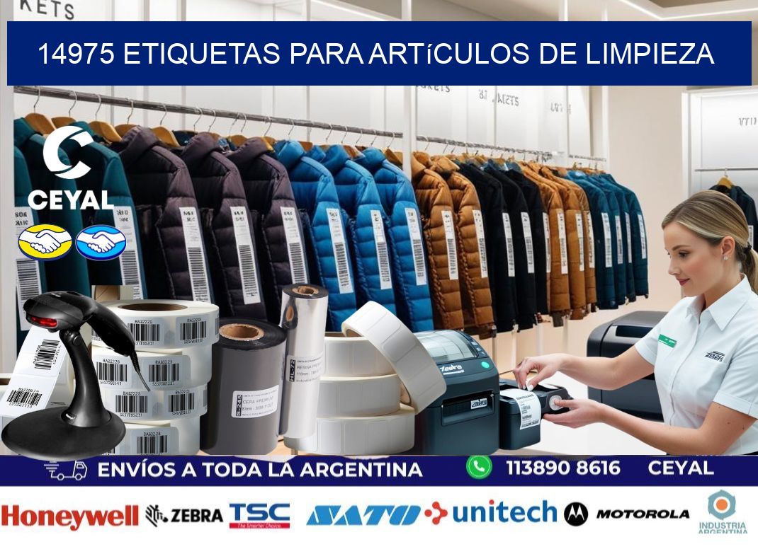 14975 Etiquetas para artículos de limpieza
