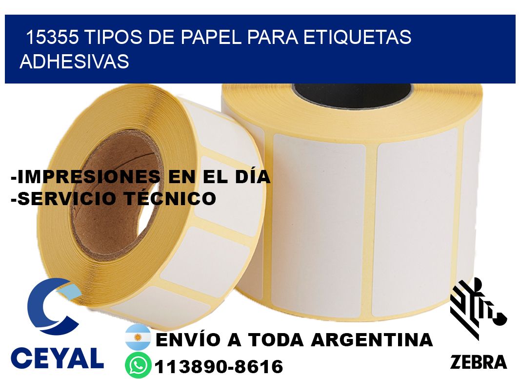 15355 Tipos de papel para etiquetas adhesivas