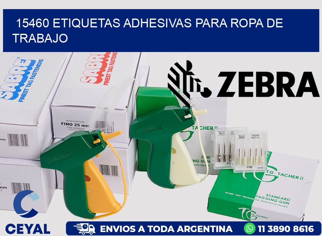 15460 Etiquetas adhesivas para ropa de trabajo