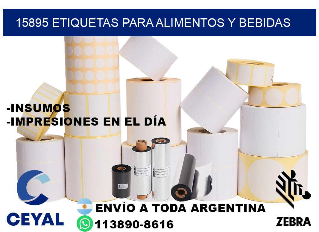 15895 Etiquetas para alimentos y bebidas