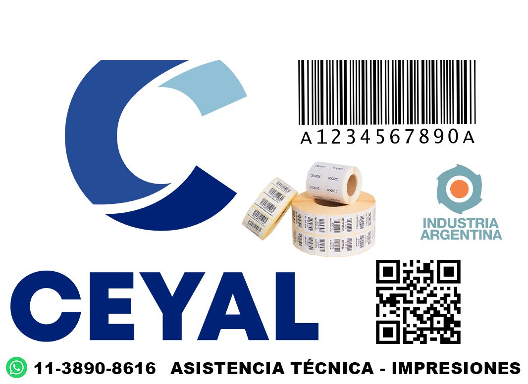 16555 Etiquetas adhesivas ean13 textil