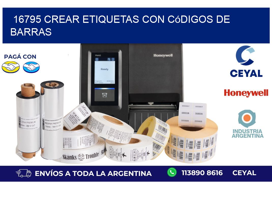 16795 Crear etiquetas con códigos de barras