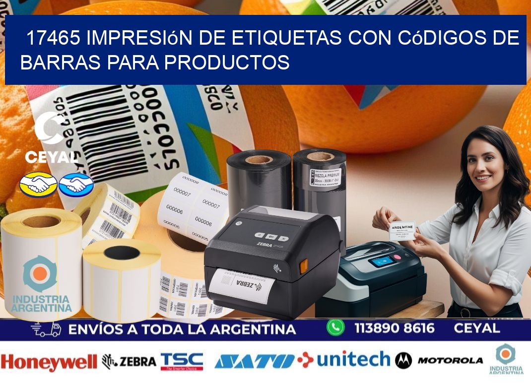 17465 Impresión de etiquetas con códigos de barras para productos