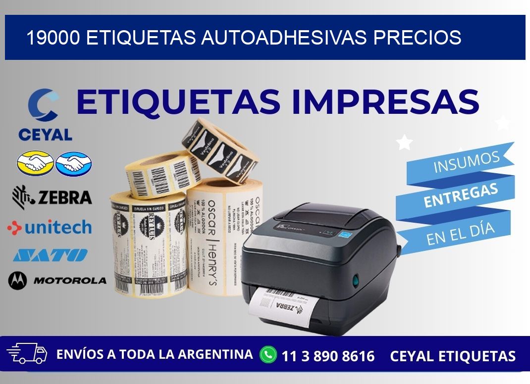 19000 Etiquetas autoadhesivas precios