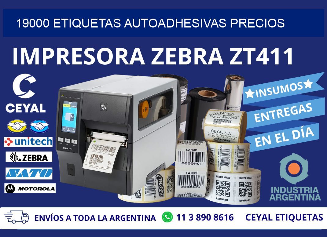 19000 Etiquetas autoadhesivas precios
