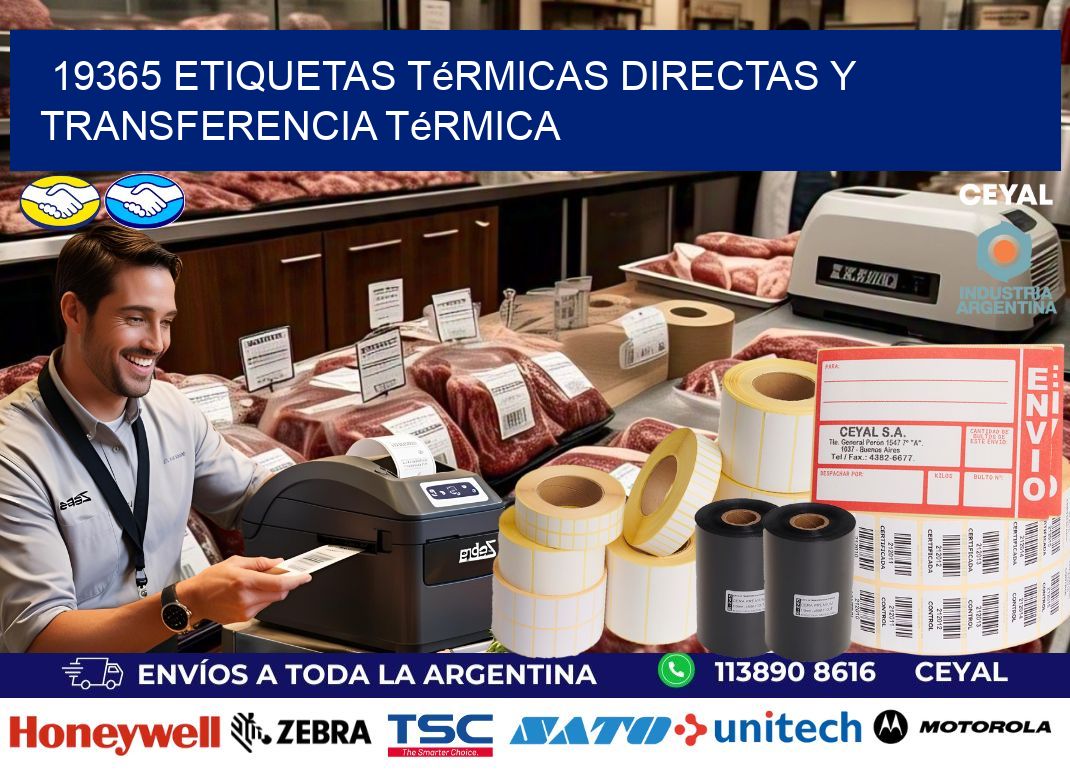 19365 etiquetas térmicas directas y transferencia térmica