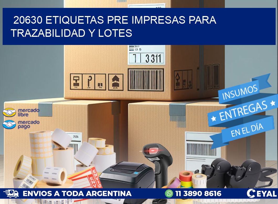 20630 etiquetas pre impresas para trazabilidad y lotes