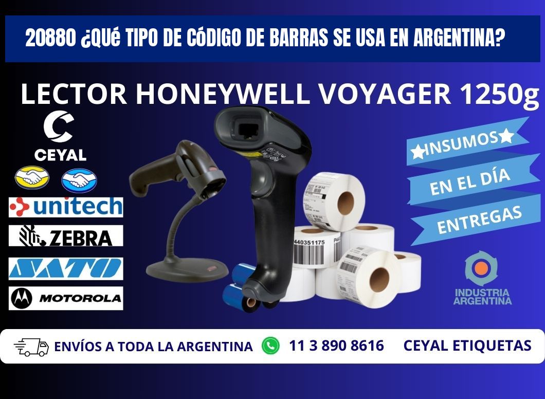 20880 ¿Qué tipo de código de barras se usa en Argentina?