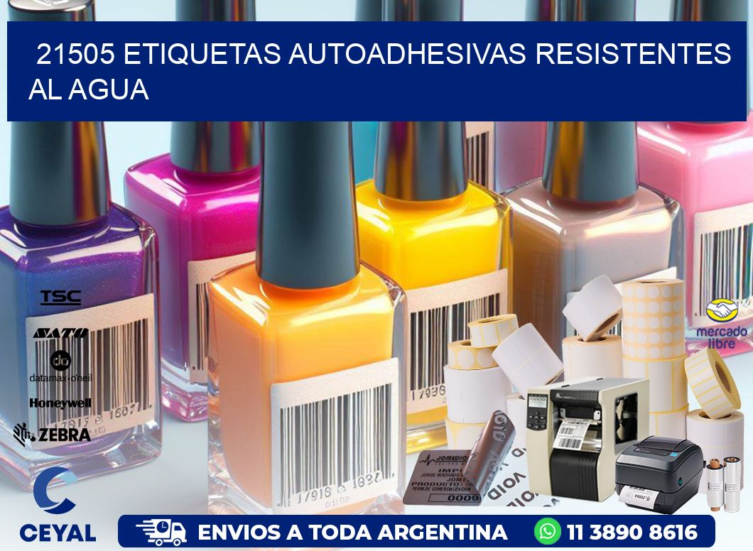 21505 etiquetas autoadhesivas resistentes al agua