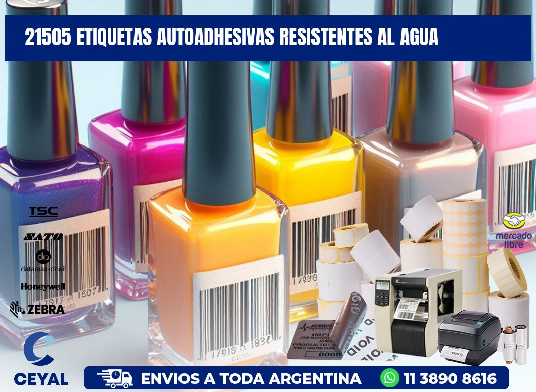 21505 etiquetas autoadhesivas resistentes al agua
