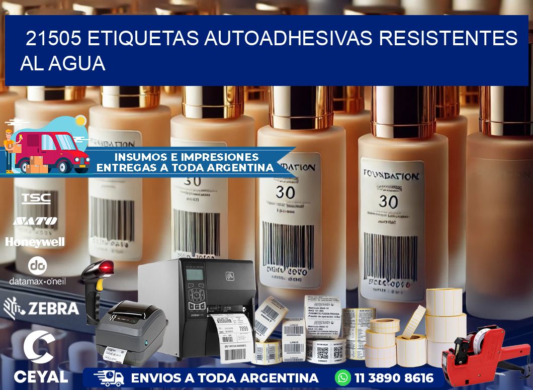 21505 etiquetas autoadhesivas resistentes al agua