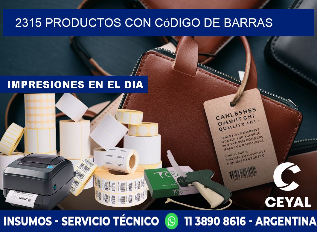 2315 Productos con código de barras